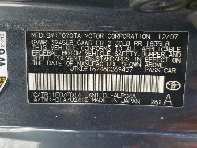JTKDE167480269457 - 2008 TOYOTA SCION TC 石墨色 照片 12