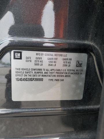 1G4G45G30GF266900 - 2016 BUICK LACROSSE SPORT TOURING ნაცრისფერი ფოტო 12