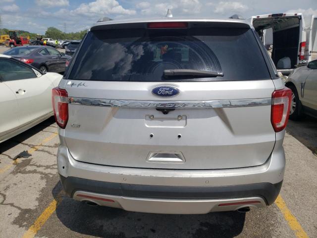 1FM5K7D85HGB30251 - 2017 FORD EXPLORER XLT SILVER photo 6