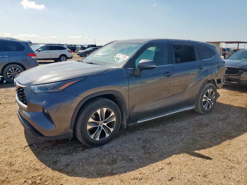 5TDGZRAH9NS557569 - 2022 TOYOTA HIGHLANDER XLE CHARCOAL photo 1