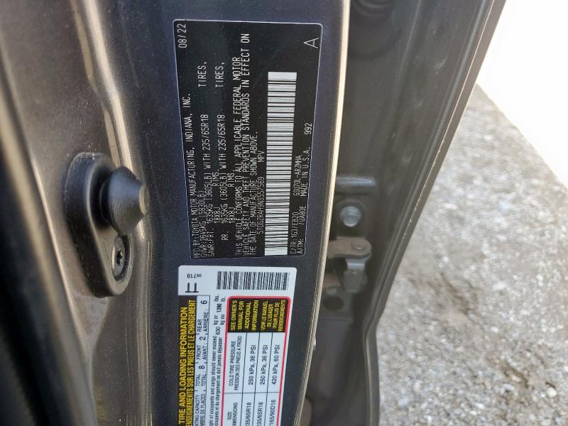 5TDGZRAH9NS557569 - 2022 TOYOTA HIGHLANDER XLE CHARCOAL photo 14