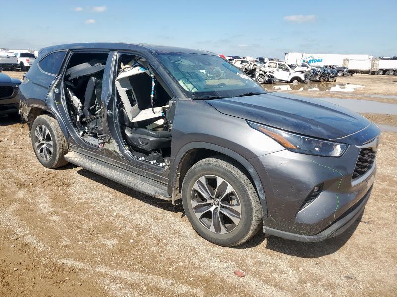 5TDGZRAH9NS557569 - 2022 TOYOTA HIGHLANDER XLE CHARCOAL photo 4