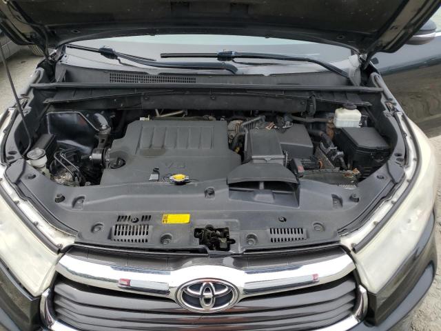 5TDJKRFH9ES033910 - 2014 TOYOTA HIGHLANDER XLE BLACK photo 12