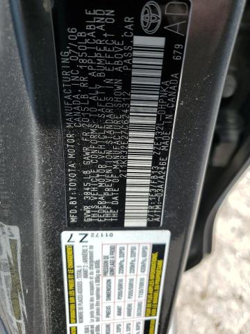 2T1KR32E27C624312 - 2007 TOYOTA COROLLA MA XR GRAY photo 12