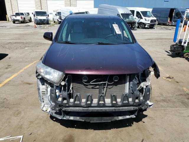 5TDBK3EH6CS167306 - 2012 TOYOTA HIGHLANDER BASE PURPLE photo 5