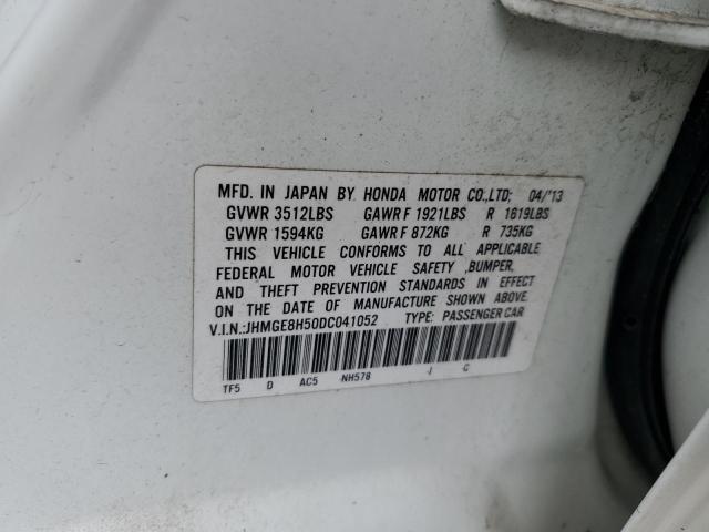 JHMGE8H50DC041052 - 2013 HONDA FIT SPORT 白色 照片 12