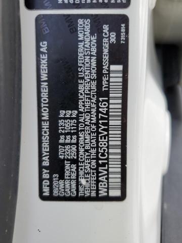 WBAVL1C58EVY17461 - 2014 BMW X1 XDRIVE28I WHITE photo 14