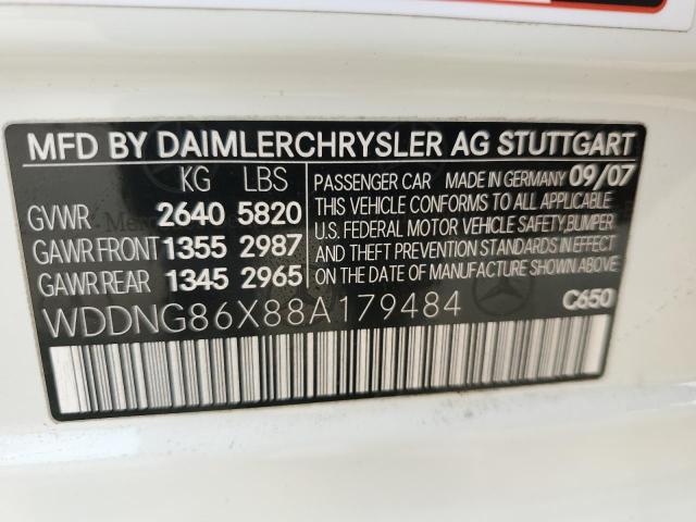 WDDNG86X88A179484 - 2008 MERCEDES-BENZ S 550 4MATIC WHITE photo 12
