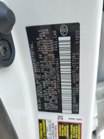 4T1T11AK9PU783642 - 2023 TOYOTA CAMRY SE NIGHT SHADE WHITE photo 12