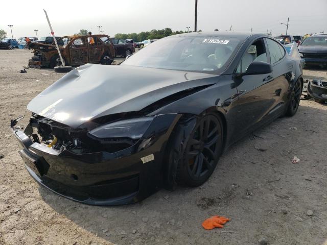 5YJSA1E57NF491191 - 2022 TESLA MODEL S Սև լուսանկար 1