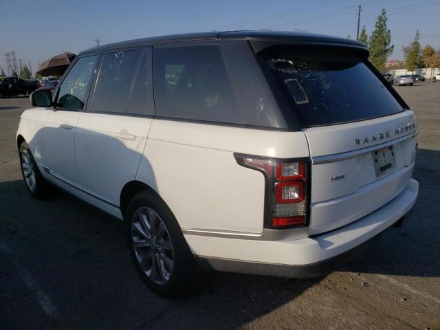 SALGS2WF0EA151916 - 2014 LAND ROVER RANGE ROVE HSE WHITE photo 3