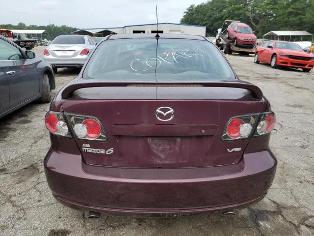 1YVHP80D665M25910 - 2006 MAZDA 6 S BURGUNDY photo 6