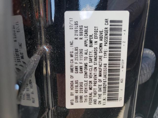 19UUB2F67JA005048 - 2018 ACURA TLX TECH+A Черный фото 12