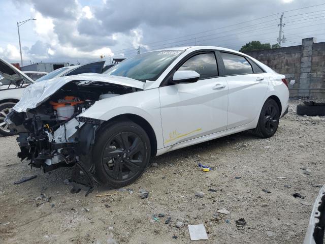 KMHLM4AJXPU048250 - 2023 HYUNDAI ELANTRA BLUE WHITE photo 1