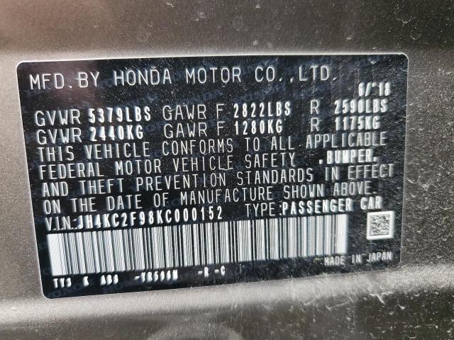 JH4KC2F98KC000152 - 2019 ACURA RLX SPORT HYBRID ADVANCE GOLD photo 12