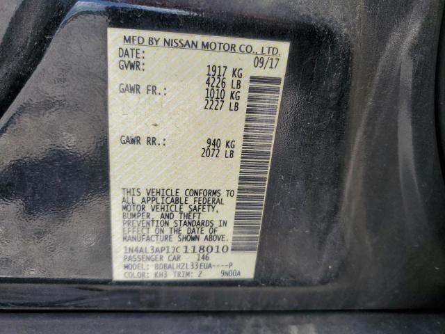 1N4AL3AP1JC118010 - 2018 NISSAN ALTIMA 2.5 Қара фото 12