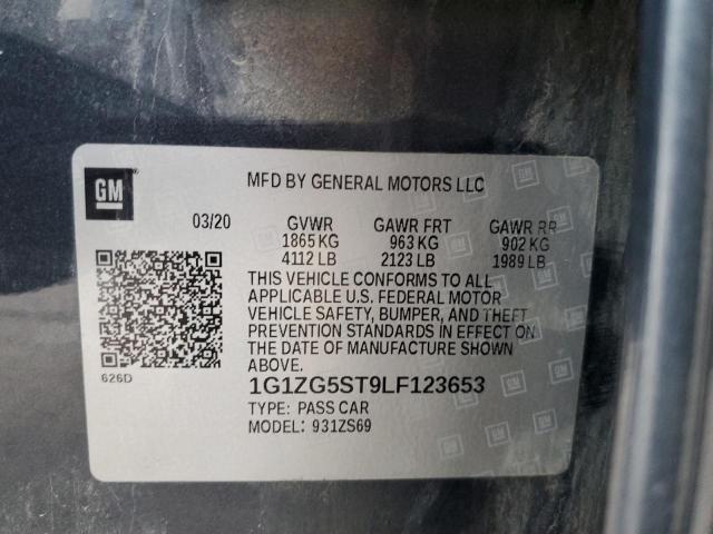 1G1ZG5ST9LF123653 - 2020 CHEVROLET MALIBU RS 石墨色 照片 13