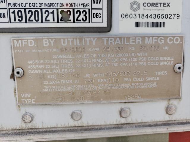 1UYVS2480EM978205 - 2014 UTILITY TRAILER WHITE photo 10