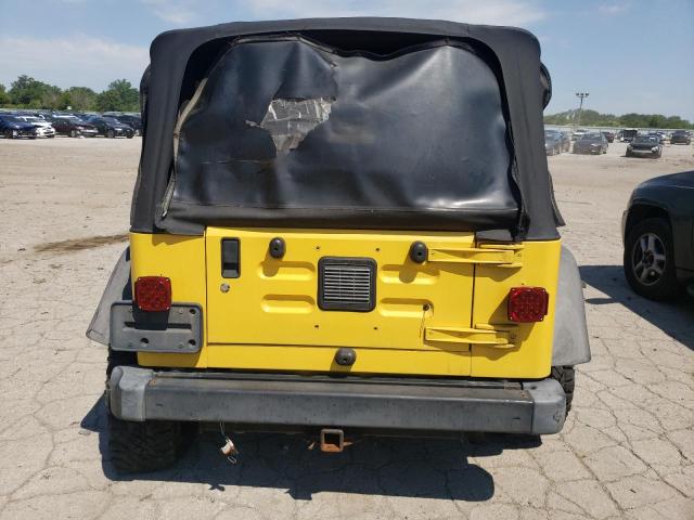 1J4FA49S34P737610 - 2004 JEEP WRANGLER / SPORT YELLOW photo 6