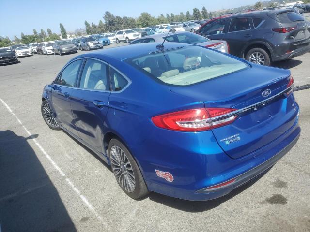 3FA6P0PU2HR225892 - 2017 FORD FUSION SE PHEV BLUE photo 2