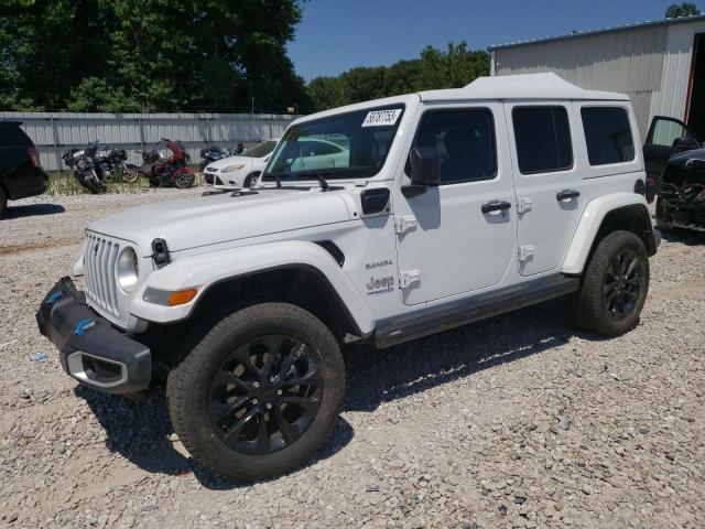 1C4JJXP65NW182903 - 2022 JEEP WRANGLER U SAHARA 4XE WHITE photo 1
