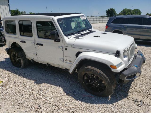 1C4JJXP65NW182903 - 2022 JEEP WRANGLER U SAHARA 4XE WHITE photo 4