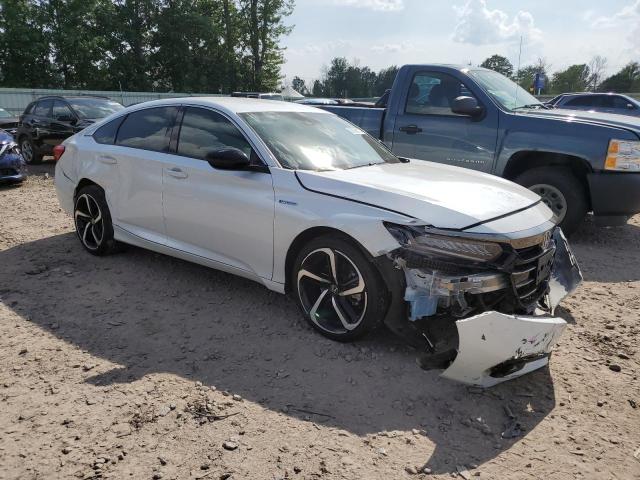 1HGCV3F28NA012361 - 2022 HONDA ACCORD HYBRID SPORT WHITE photo 4