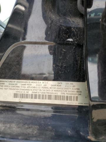 3VWEG71K87M055181 - 2007 VOLKSWAGEN JETTA WOLFSBURG 黑色 照片 12