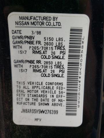 JN8AR05Y5WW276399 - 1998 NISSAN PATHFINDER LE 黑色 照片 13