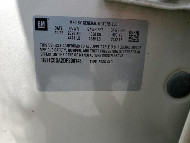 1G11C5SA2DF200145 - 2013 CHEVROLET MALIBU 1LT TAN photo 12