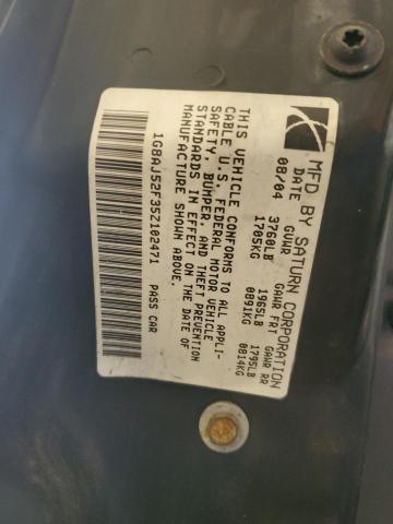 1G8AJ52F35Z102471 - 2005 SATURN ION LEVEL 2 BLACK photo 13