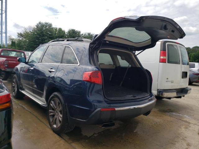 2HNYD2H83CH530650 - 2012 ACURA MDX ADVANCE BLUE photo 2