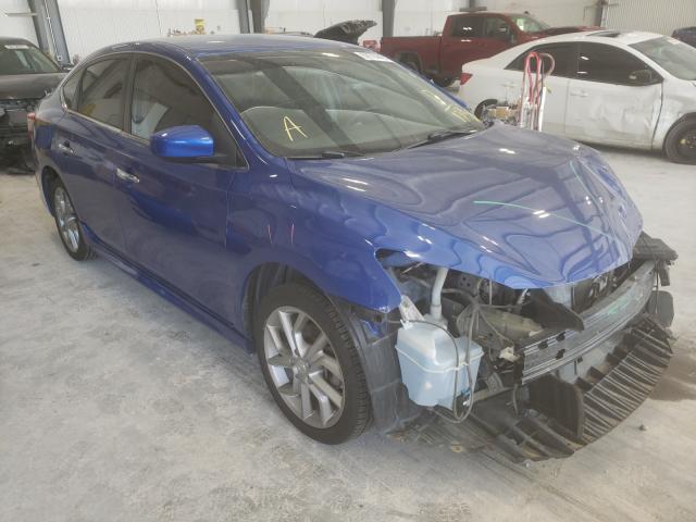 3N1AB7AP7EY318376 - 2014 NISSAN SENTRA S BLUE photo 1