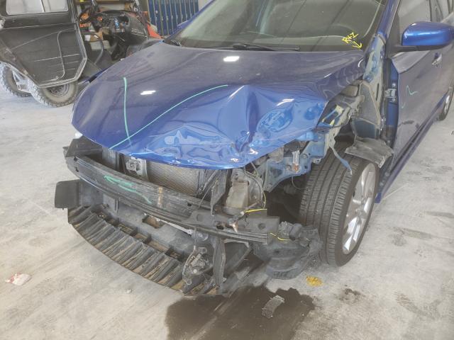 3N1AB7AP7EY318376 - 2014 NISSAN SENTRA S BLUE photo 9