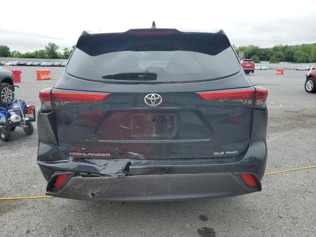 5TDGZRBH9MS106817 - 2021 TOYOTA HIGHLANDER XLE BLACK photo 6