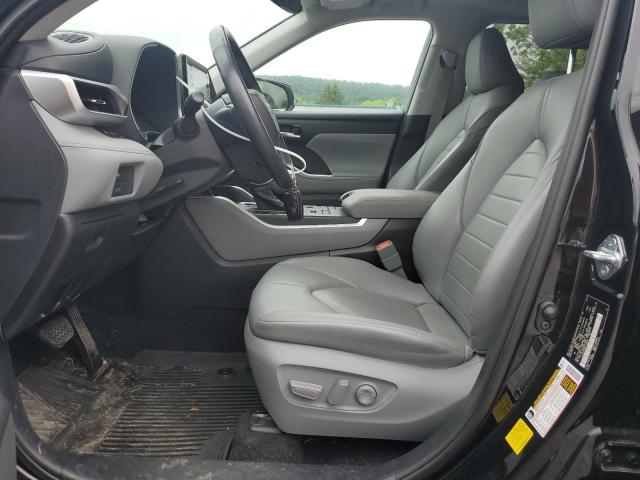 5TDGZRBH9MS106817 - 2021 TOYOTA HIGHLANDER XLE BLACK photo 7