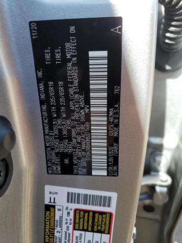 5TDHZRBH0MS071489 - 2021 TOYOTA HIGHLANDER XLE SILVER photo 13