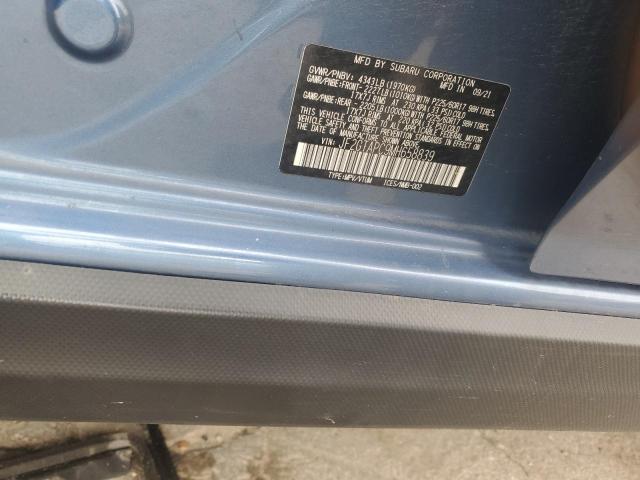 JF2GTAPC9MH658839 - 2021 SUBARU CROSSTREK PREMIUM BLUE photo 13