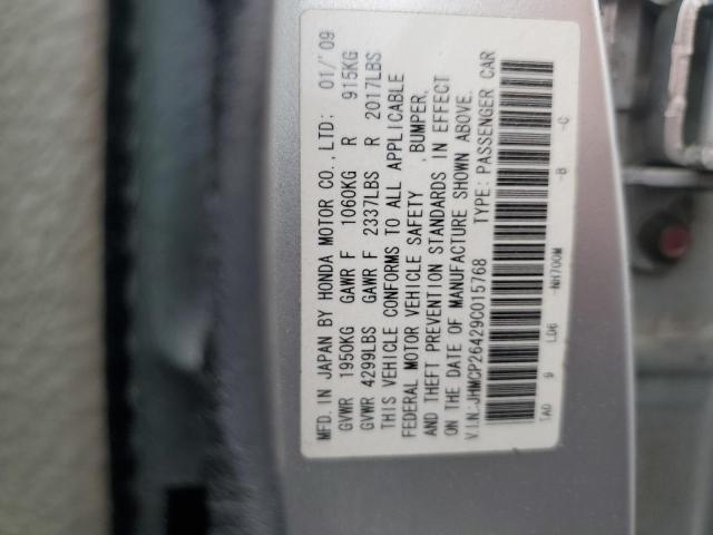 JHMCP26429C015768 - 2009 HONDA ACCORD LXP SILVER photo 13