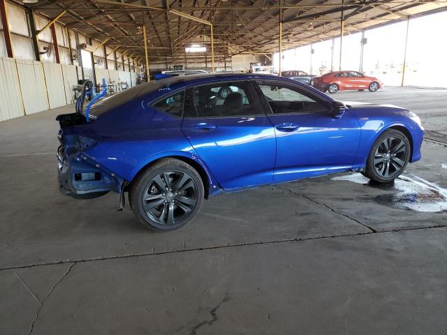 19UUB5F59MA011592 - 2021 ACURA TLX TECH A BLUE photo 3