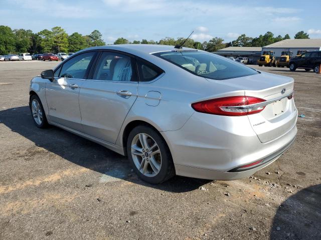 3FA6P0UU7JR273589 - 2018 FORD FUSION S HYBRID SILVER photo 2