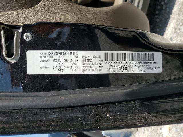 2C4RC1CG7ER164680 - 2014 CHRYSLER TOWN & COU TOURING L BLACK photo 13