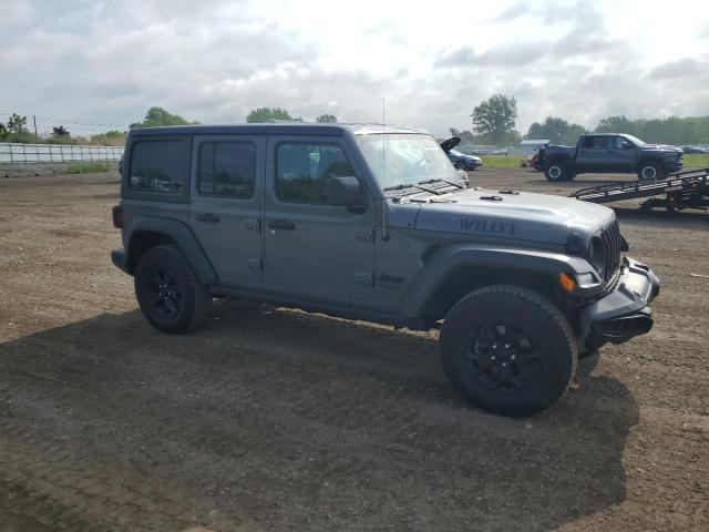 1C4HJXDN5MW679104 - 2021 JEEP WRANGLER U SPORT رمادي صورة 4