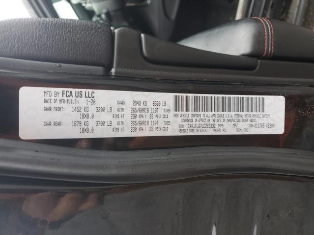 1C4RJFLG7LC263332 - 2020 JEEP GRAND CHER TRAILHAWK შავი ფოტო 14