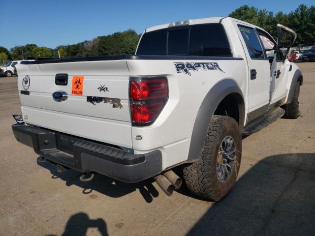 1FTFW1R61EFC15946 - 2014 FORD F150 SVT RAPTOR WHITE photo 4