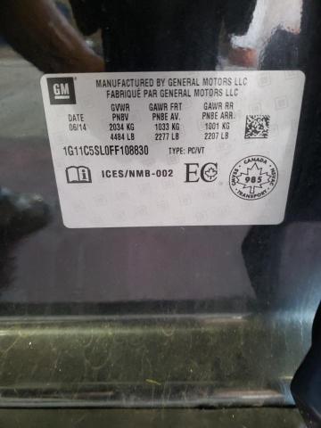 1G11C5SL0FF108830 - 2015 CHEVROLET MALIBU 1LT BLACK photo 13