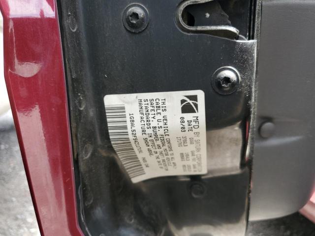 1G8AL52F54Z117191 - 2004 SATURN ION LEVEL 3 MAROON photo 12