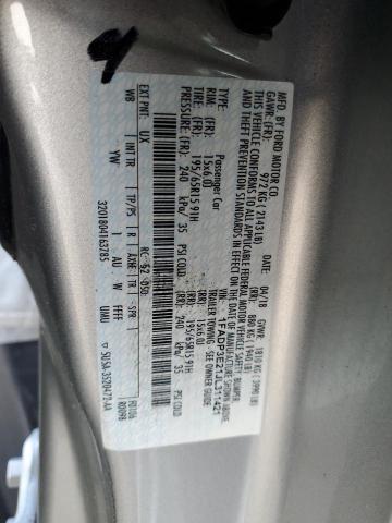 1FADP3E21JL311421 - 2018 FORD FOCUS S SILVER photo 12