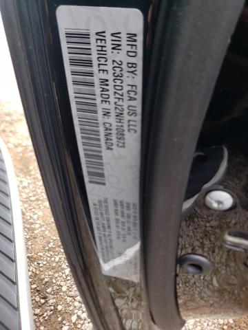 2C3CDZFJ2NH108973 - 2022 DODGE CHALLENGER R/T SCAT PACK BLACK photo 12