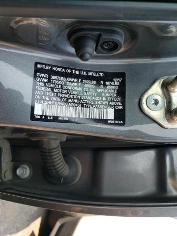 SHHFK7H40JU409458 - 2018 HONDA CIVIC SPORT 灰色 照片 12